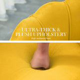 darrahopens Furniture > Bar Stools & Chairs La Bella Shell Scallop Yellow Armchair Lounge Chair Accent Velvet