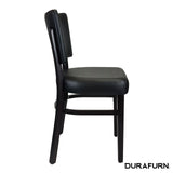 Darrahopens Furniture > Bar Stools & Chairs Memphis Chair - Black Dolaro Vinyl Seat and Backrest - Natural Frame
