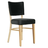 Darrahopens Furniture > Bar Stools & Chairs Memphis Chair - Black Dolaro Vinyl Seat and Backrest - Natural Frame