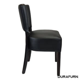 Darrahopens Furniture > Bar Stools & Chairs Memphis Club Chair - Black Dolaro Vinyl Seat and Backrest - Wenge Frame
