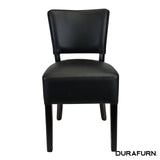 Darrahopens Furniture > Bar Stools & Chairs Memphis Club Chair - Black Dolaro Vinyl Seat and Backrest - Wenge Frame
