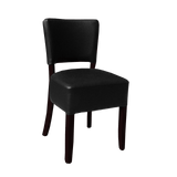 Darrahopens Furniture > Bar Stools & Chairs Memphis Club Chair - Black Dolaro Vinyl Seat and Backrest - Wenge Frame