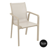 Darrahopens Furniture > Bar Stools & Chairs Pacific Arm Chair - Taupe/Taupe
