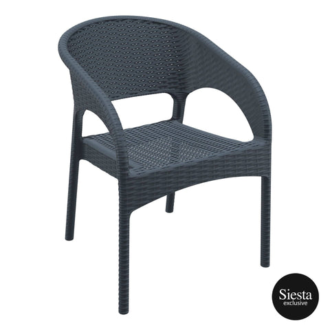 Darrahopens Furniture > Bar Stools & Chairs Panama Arm Chair - Anthracite