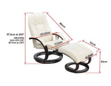 darrahopens Furniture > Bar Stools & Chairs PU Leather Deluxe Massage Chair Recliner Ottoman Lounge Remote