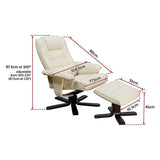 darrahopens Furniture > Bar Stools & Chairs PU Leather Massage Chair Recliner Ottoman Lounge Remote