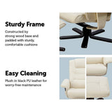 darrahopens Furniture > Bar Stools & Chairs PU Leather Massage Chair Recliner Ottoman Lounge Remote