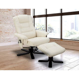darrahopens Furniture > Bar Stools & Chairs PU Leather Massage Chair Recliner Ottoman Lounge Remote