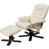darrahopens Furniture > Bar Stools & Chairs PU Leather Massage Chair Recliner Ottoman Lounge Remote