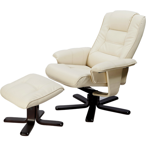 darrahopens Furniture > Bar Stools & Chairs PU Leather Massage Chair Recliner Ottoman Lounge Remote