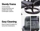 darrahopens Furniture > Bar Stools & Chairs PU Leather Massage Chair Recliner Ottoman Lounge Remote