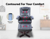 darrahopens Furniture > Bar Stools & Chairs PU Leather Massage Chair Recliner Ottoman Lounge Remote