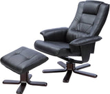 darrahopens Furniture > Bar Stools & Chairs PU Leather Massage Chair Recliner Ottoman Lounge Remote