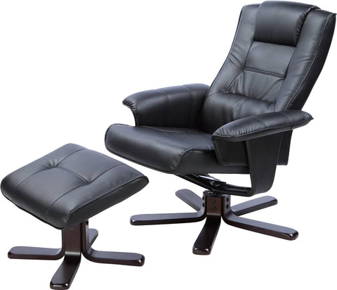 darrahopens Furniture > Bar Stools & Chairs PU Leather Massage Chair Recliner Ottoman Lounge Remote