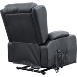 darrahopens Furniture > Bar Stools & Chairs Recliner Chair Electric Massage Chair Lift Heated Leather Lounge Sofa Black