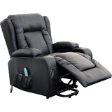 darrahopens Furniture > Bar Stools & Chairs Recliner Chair Electric Massage Chair Lift Heated Leather Lounge Sofa Black