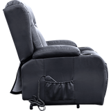 darrahopens Furniture > Bar Stools & Chairs Recliner Chair Electric Massage Chair Lift Heated Leather Lounge Sofa Black