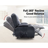 darrahopens Furniture > Bar Stools & Chairs Recliner Chair Electric Massage Chair Lift Heated Leather Lounge Sofa Black