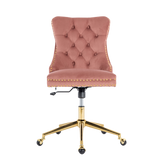 Darrahopens Furniture > Bar Stools & Chairs Velvet Home Office Chair- Grey