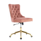 Darrahopens Furniture > Bar Stools & Chairs Velvet Home Office Chair- Grey