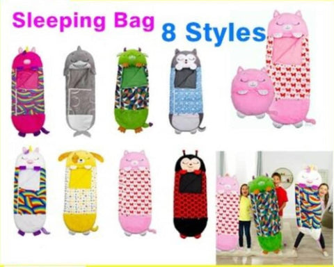 Darrahopens Furniture > Bathroom 2022 Sleeping Bag Happy Nappers Kids Children Blanket Winter fluffy warm Xmas Gift