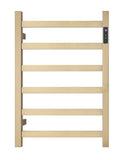 Darrahopens Furniture > Bathroom 2023 Brushed Brass Gold stainless steel Heated Towel Rail rack Square AU 650*450mm Timer