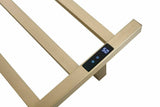 Darrahopens Furniture > Bathroom 2023 Brushed Brass Gold stainless steel Heated Towel Rail rack Square AU 650*450mm Timer