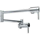 Darrahopens Furniture > Bathroom 2023 Brushed Gold Kitchen tap Wall Mounted Pot Filler Single Cold Water inlet