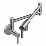 Darrahopens Furniture > Bathroom 2023 Brushed Gold Kitchen tap Wall Mounted Pot Filler Single Cold Water inlet