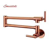 Darrahopens Furniture > Bathroom 2023 Brushed Gold Kitchen tap Wall Mounted Pot Filler Single Cold Water inlet