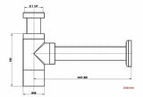 Darrahopens Furniture > Bathroom 2023 Brushed Nickel p trap ROUND BOTTLE TRAP 32/40 mm WASTE for wall hung basin vanit