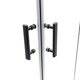 Darrahopens Furniture > Bathroom Adjustable 1100x1100mm Double Sliding Door Glass Shower Screen in Black
