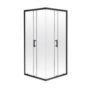 Darrahopens Furniture > Bathroom Adjustable 1100x1100mm Double Sliding Door Glass Shower Screen in Black