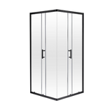 Darrahopens Furniture > Bathroom Adjustable 1100x1100mm Double Sliding Door Glass Shower Screen in Black