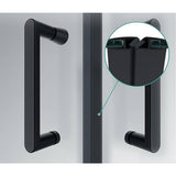 Darrahopens Furniture > Bathroom Adjustable 1100x900mm Double Sliding Door Glass Shower Screen in Black