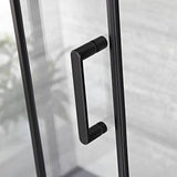 Darrahopens Furniture > Bathroom Adjustable 1300x1010mm Single Door Corner Sliding Glass Shower Screen in Black