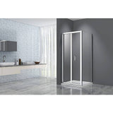 Darrahopens Furniture > Bathroom Adjustable 1300x920mm Single Door Corner Sliding Glass Shower Screen in Chrome