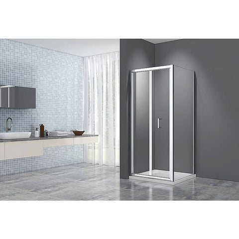 Darrahopens Furniture > Bathroom Adjustable 1300x920mm Single Door Corner Sliding Glass Shower Screen in Chrome