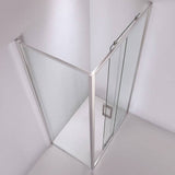 Darrahopens Furniture > Bathroom Adjustable 1400x920mm Single Door Corner Sliding Glass Shower Screen in Chrome