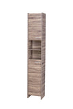 Darrahopens Furniture > Bathroom Alto Bathroom Tallboy Narrow High Cabinet With 2 Doors/2 Shleves - Walnut