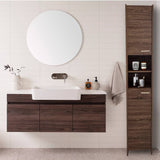 Darrahopens Furniture > Bathroom Alto Bathroom Tallboy Narrow High Cabinet With 2 Doors/2 Shleves - Walnut