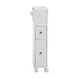 darrahopens Furniture > Bathroom Artiss Bathroom Cabinet Toilet Storage Caddy Holder w/ Wheels