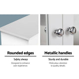 darrahopens Furniture > Bathroom Artiss Bathroom Tallboy Storage Cabinet with Mirror - White