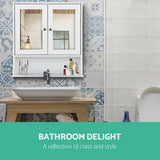 darrahopens Furniture > Bathroom Artiss Bathroom Tallboy Storage Cabinet with Mirror - White