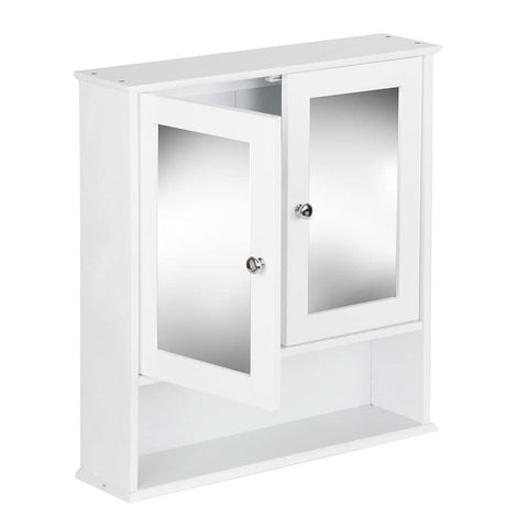 darrahopens Furniture > Bathroom Artiss Bathroom Tallboy Storage Cabinet with Mirror - White