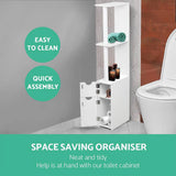 darrahopens Furniture > Bathroom Artiss Freestanding Bathroom Storage Cabinet - White