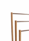 darrahopens Furniture > Bathroom Bamboo Towel Bar Metal Holder Rack 3-Tier Freestanding for Bathroom and Bedroom