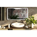 Darrahopens Furniture > Bathroom Belbagno Rectangular LED Bathroom Wall Mirror