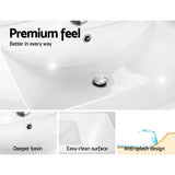 darrahopens Furniture > Bathroom Cefito 900mm Bathroom Vanity Cabinet Wash Basin Unit Sink Storage Wall Mounted Oak White