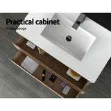 darrahopens Furniture > Bathroom Cefito 900mm Bathroom Vanity Cabinet Wash Basin Unit Sink Storage Wall Mounted Oak White